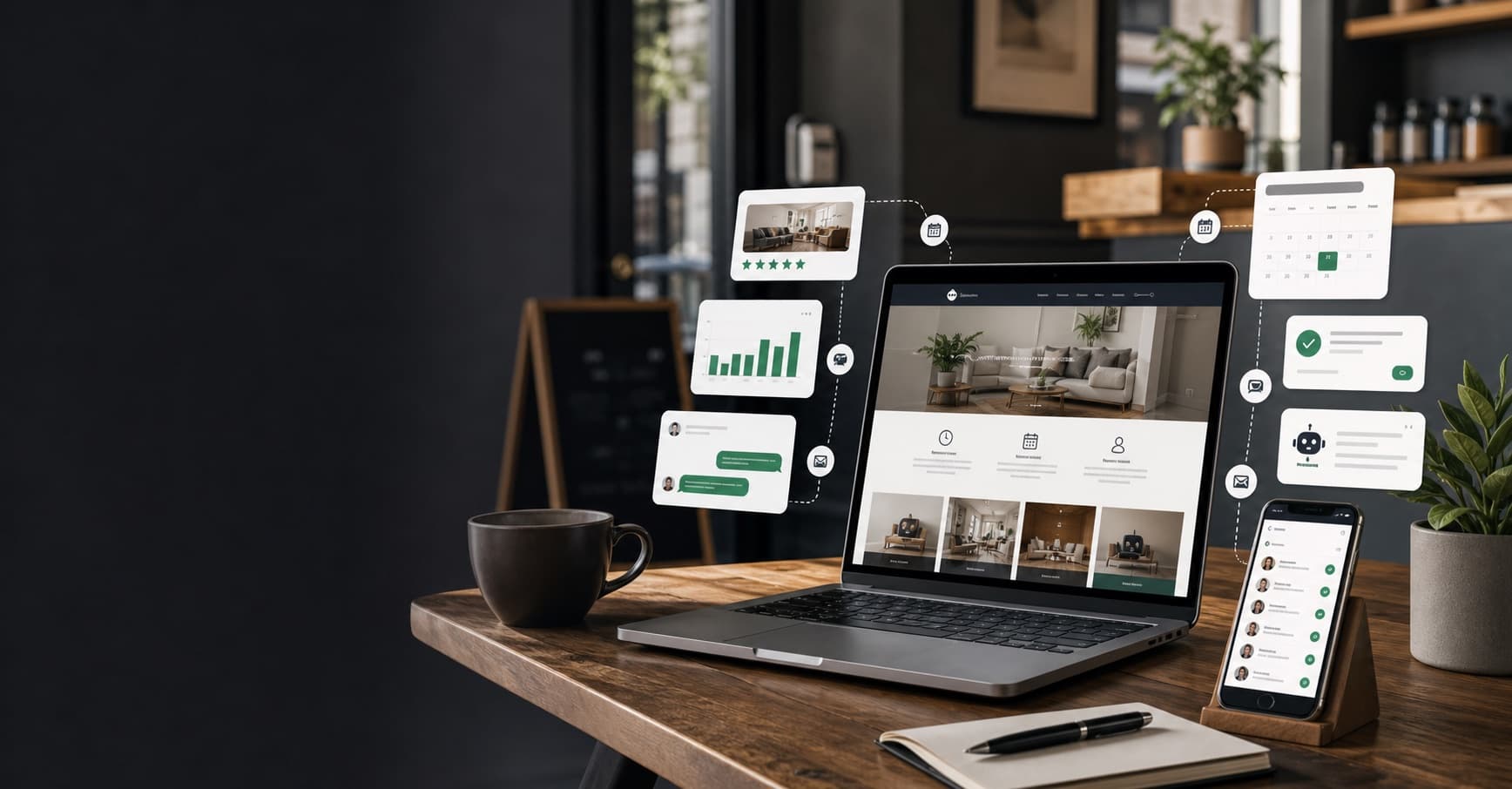 Small business website, booking, review, and automation workflow