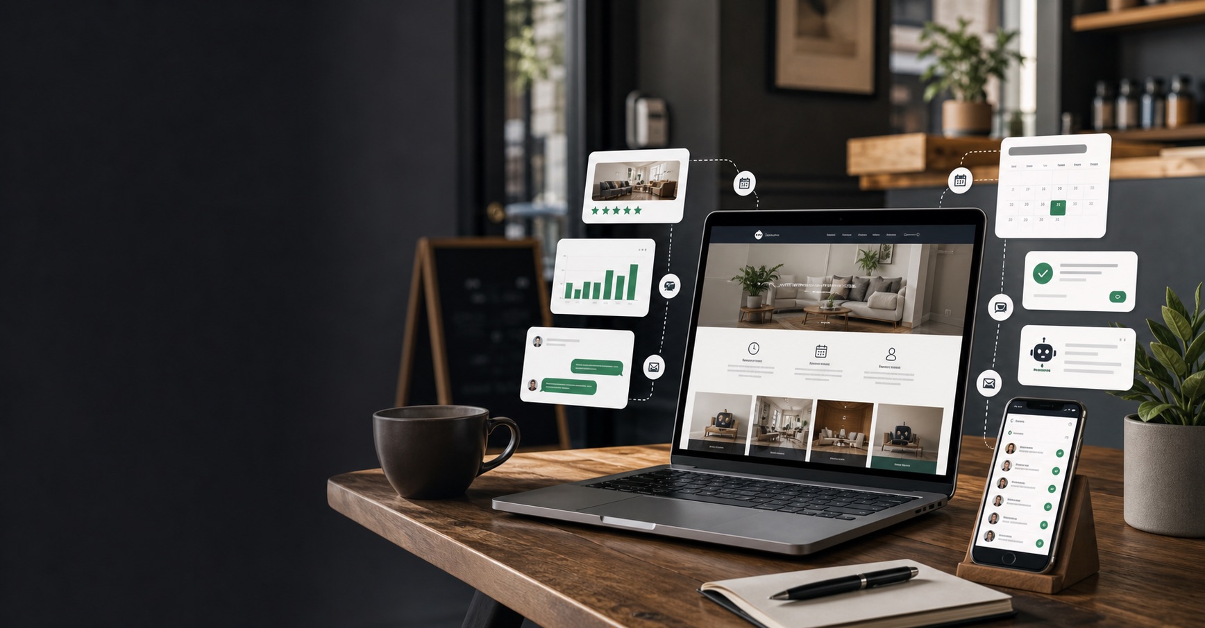 Small business website, booking, review, and automation workflow