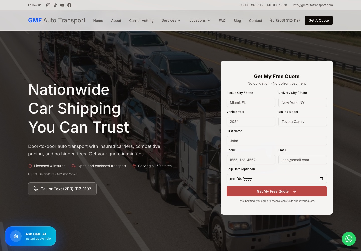 GMF Auto Transport screenshot