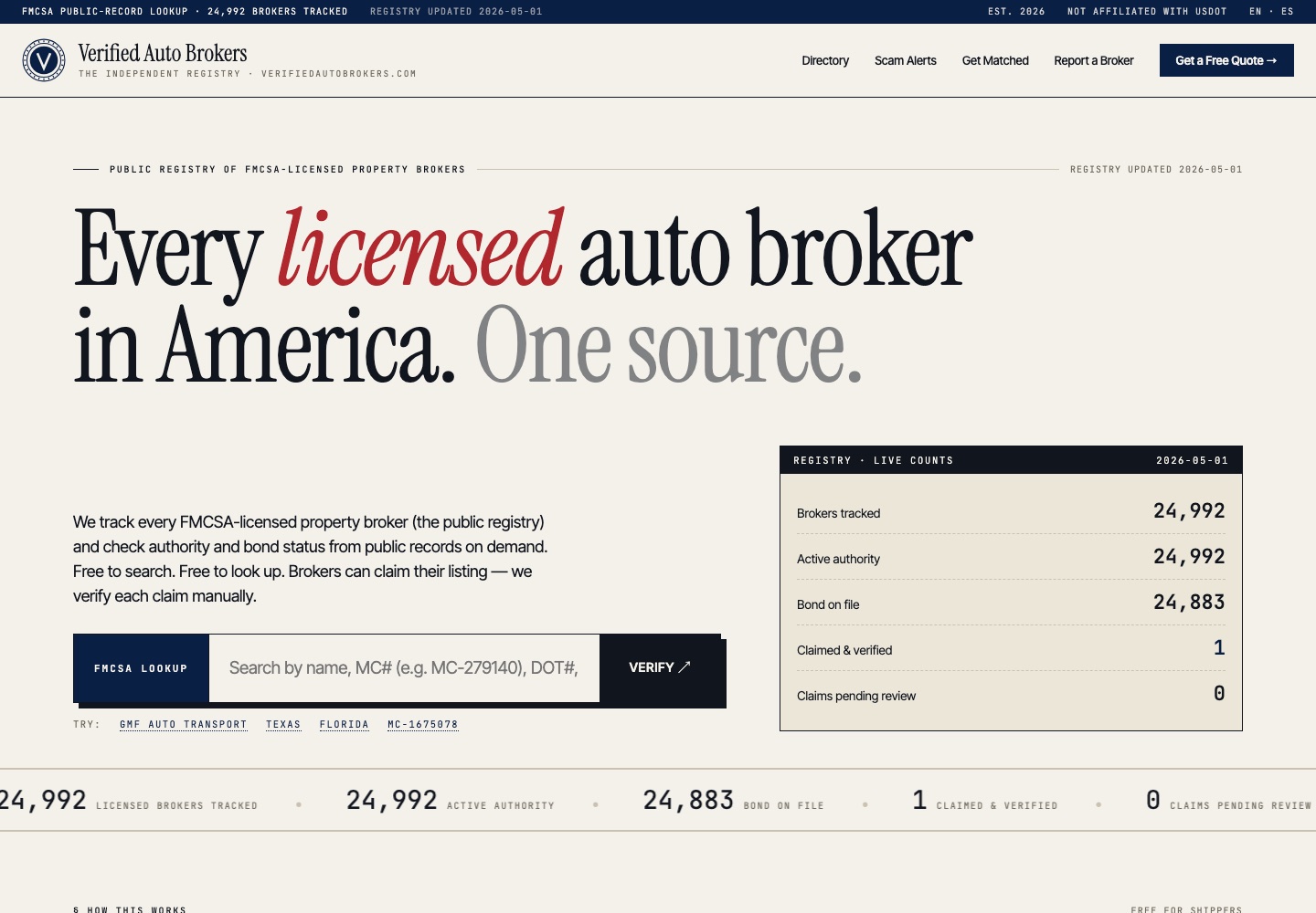 Verified Auto Brokers screenshot